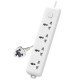 Deli CT703ES 3 Pin 4 Port 3 Meter With surge Protection Power Strip