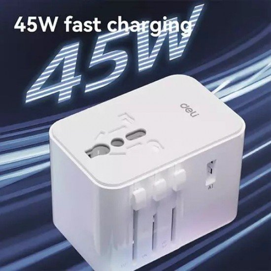 Deli ET767 45W Universal Travel Adapter