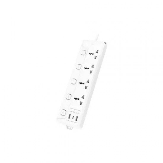 Deli CT705ES 3 Pin 6 Port 3 Meter Power Strip With Surge Protection