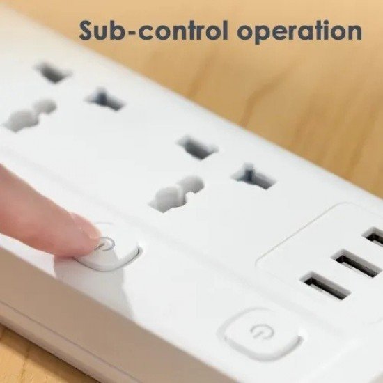 Deli ET410 3-Port Power Strip 