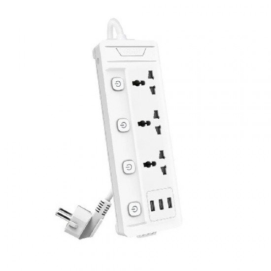 Deli ET410 3-Port Power Strip 