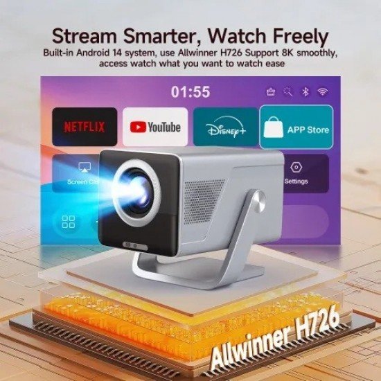 Magcubic X7 1000 ANSI LUMEN AUTO FOCUS Smart Projector 2GB RAM 16GB ROM