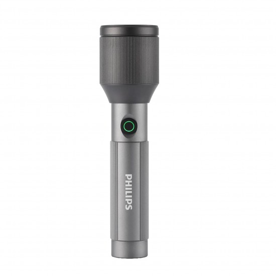 PHILIPS Aircraft Aluminium Alloy 22cms Zoom LED Rechargeable Flashlight SFL2142/56