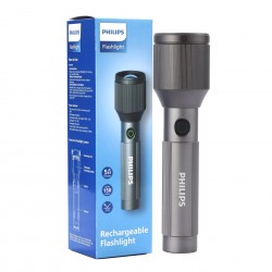 PHILIPS Aircraft Aluminium Alloy 22cms Zoom LED Rechargeable Flashlight SFL2142/56