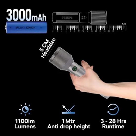 Philips SFL2143/56 LED Rechargeable Torch Light