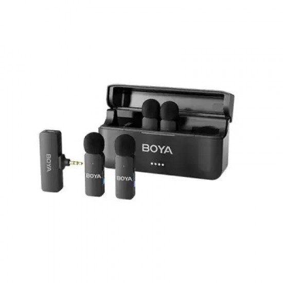 BOYA BY-V4 4-Channel Mini Wireless Microphone with 3.5mm Converter