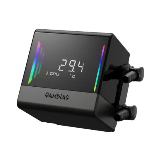 Gamdias CHIONE E4-360 V2 360mm ARGB AIO Liquid CPU Cooler With Display