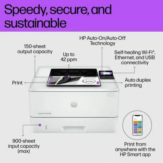 HP LaserJet Pro 4003dw Single Function Mono Laser Printer
