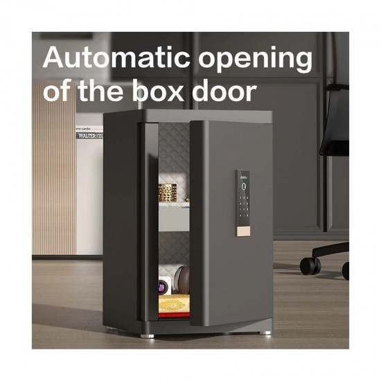 Deli ET594 Black Automatic Door Digital Safe Box Locker Vault 