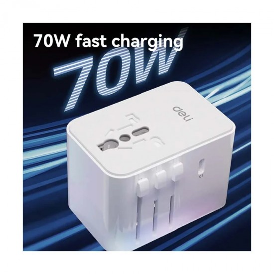 Deli ET768 70W Travel Adapter