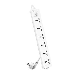 Deli ET405 2 Pin 6 Port 3 Meter Power Strip