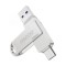 Oscoo CU002 128GB USB 3.1 Gen 1 & Type-C OTG Silver Pen Drive