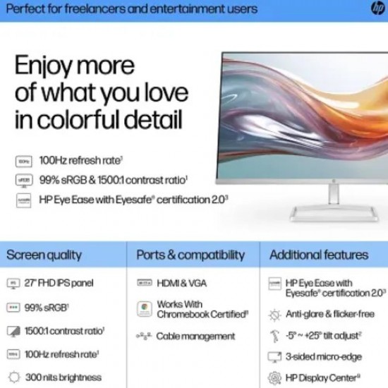 HP Series 5 527sw 27" 100Hz FHD IPS Monitor